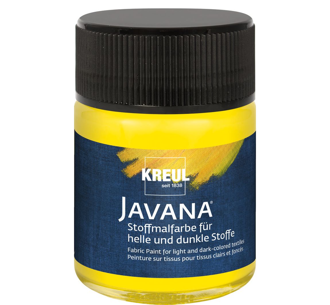 KREUL Javana Stoffmalfarbe, 50 ml - Gelb