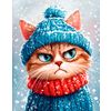 Diamond Painting Set, 40 x 50 cm M&uuml;rrische Katze