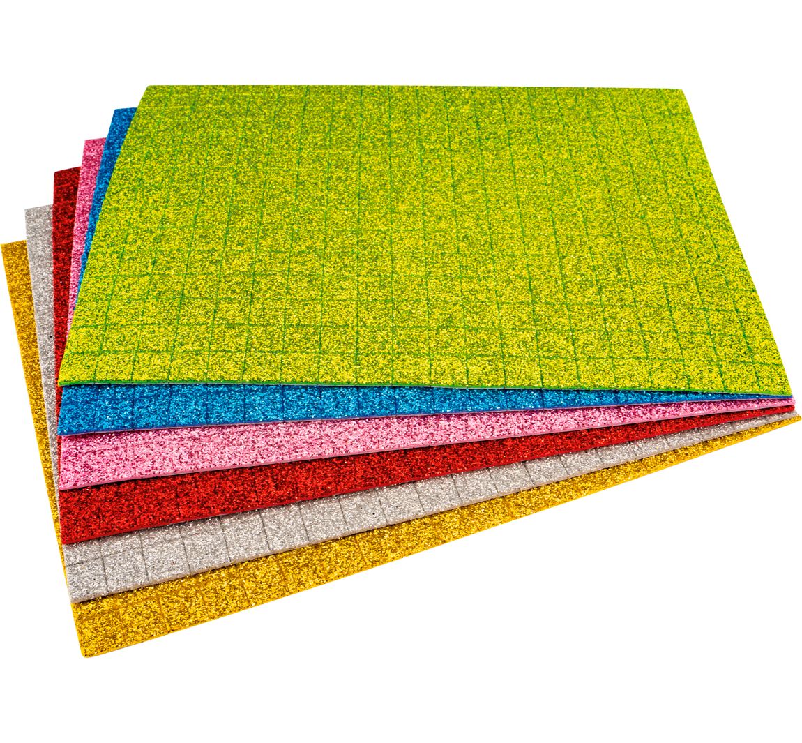 Moosgummi-Mosaik, selbstklebend - Glitter-Mix
