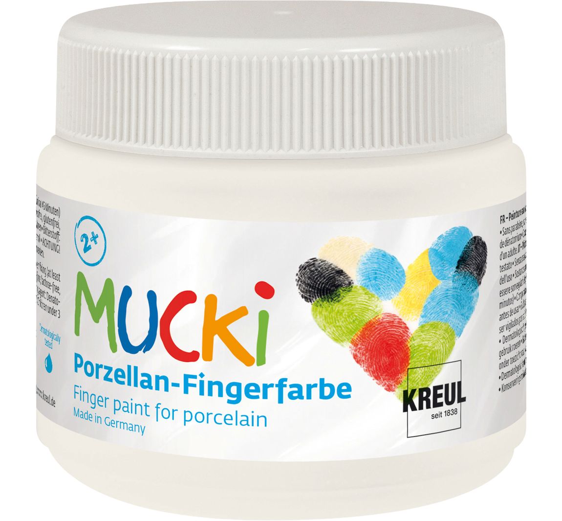 MUCKI Porzellan-Fingerfarbe, 150 ml - Flüsterweiß