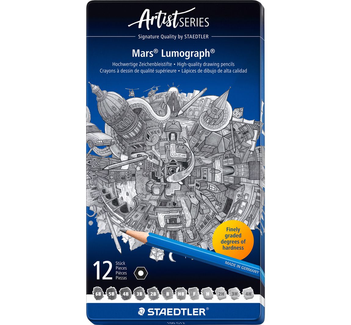 STAEDTLER Zeichenbleistifte "Mars Lumograph" 100 - 12 Stück
