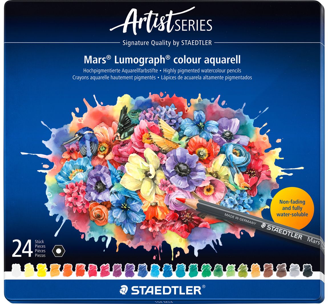 STAEDTLER Aquarellstifte "Mars Lumograph" colour aquarell - 24 Farben