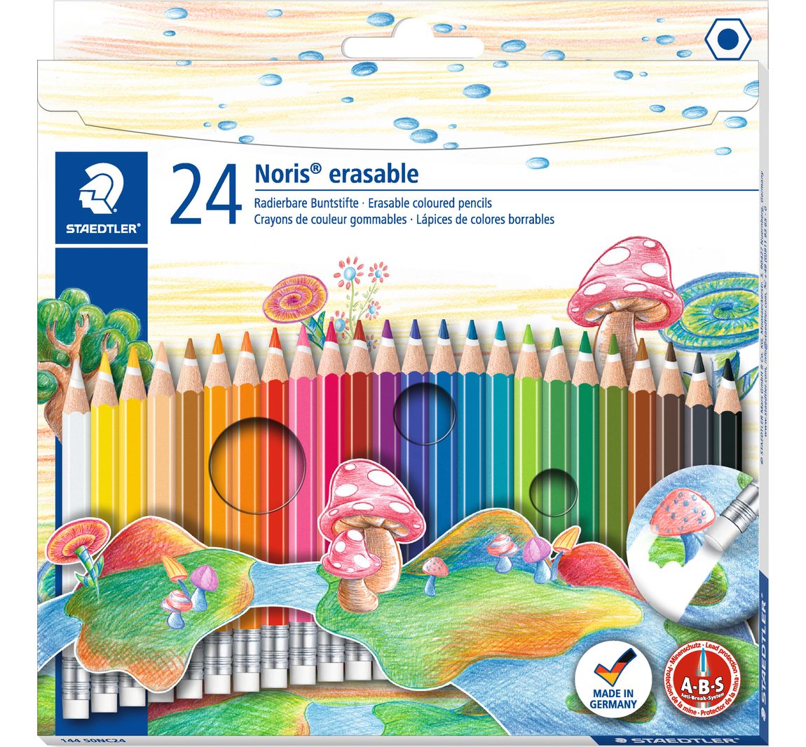 STAEDTLER Buntstifte radierbar "Noris erasable" - 24 Farben