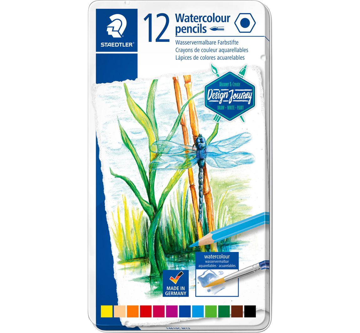 STAEDTLER Aquarellstifte "Design Journey" im Metalletui - 12 Farben