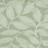 Motiv-Stoff Leinenoptik "Rivia", Acryl-beschichtet Mintgr&uuml;n