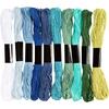 Stickgarn Sortiment, 1 mm, 10 Farben &agrave; 8 m