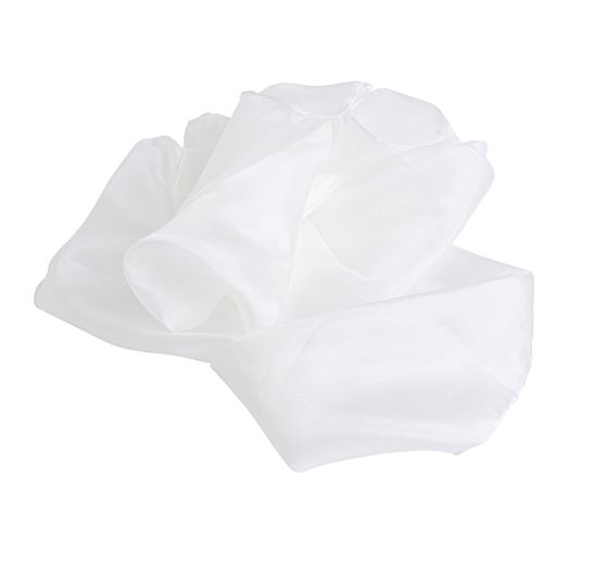 Seidentücher pañuelos Ponge 05 blanco 90 x 90 cm 3 trozo de nuevo handrolliert