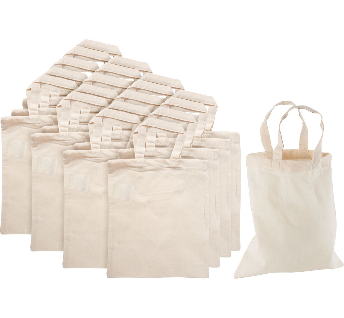 VBS Baumwolltaschen "22 x 26 cm", Naturweiß, 20 Stück
