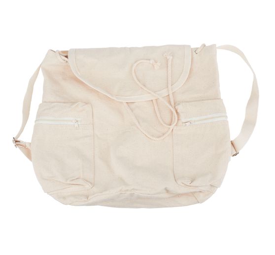 VBS Baumwoll-Rucksack mit 2 Außentaschen