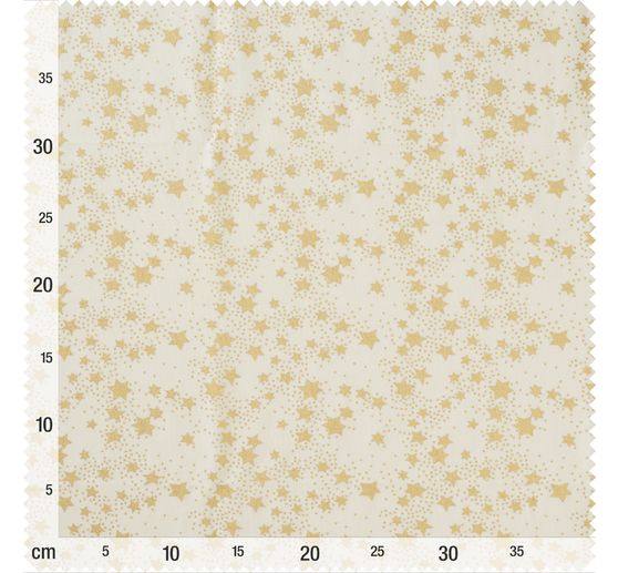 Baumwoll-Stoff "Sterne", Creme
