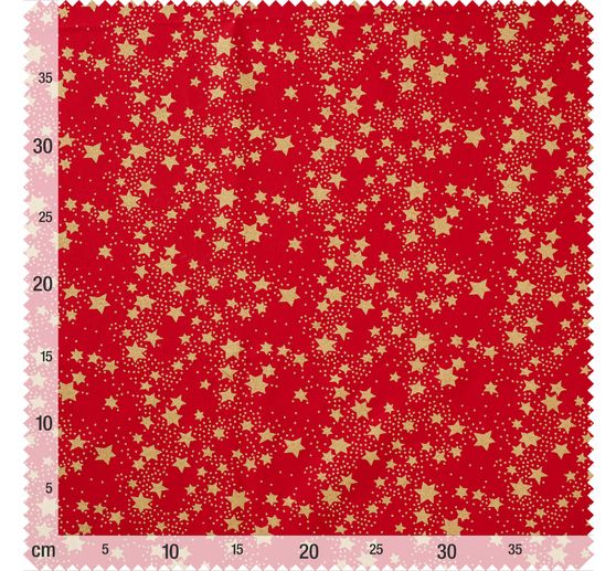 Baumwoll-Stoff "Sterne", Rot