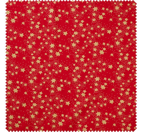 Baumwoll-Stoff "Sterne", Rot
