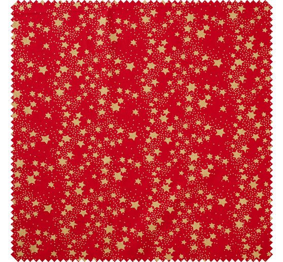 Cotton fabric "Stars", Red