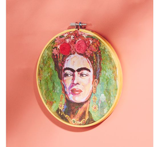 Serviette "Frau mit Blumenkranz"