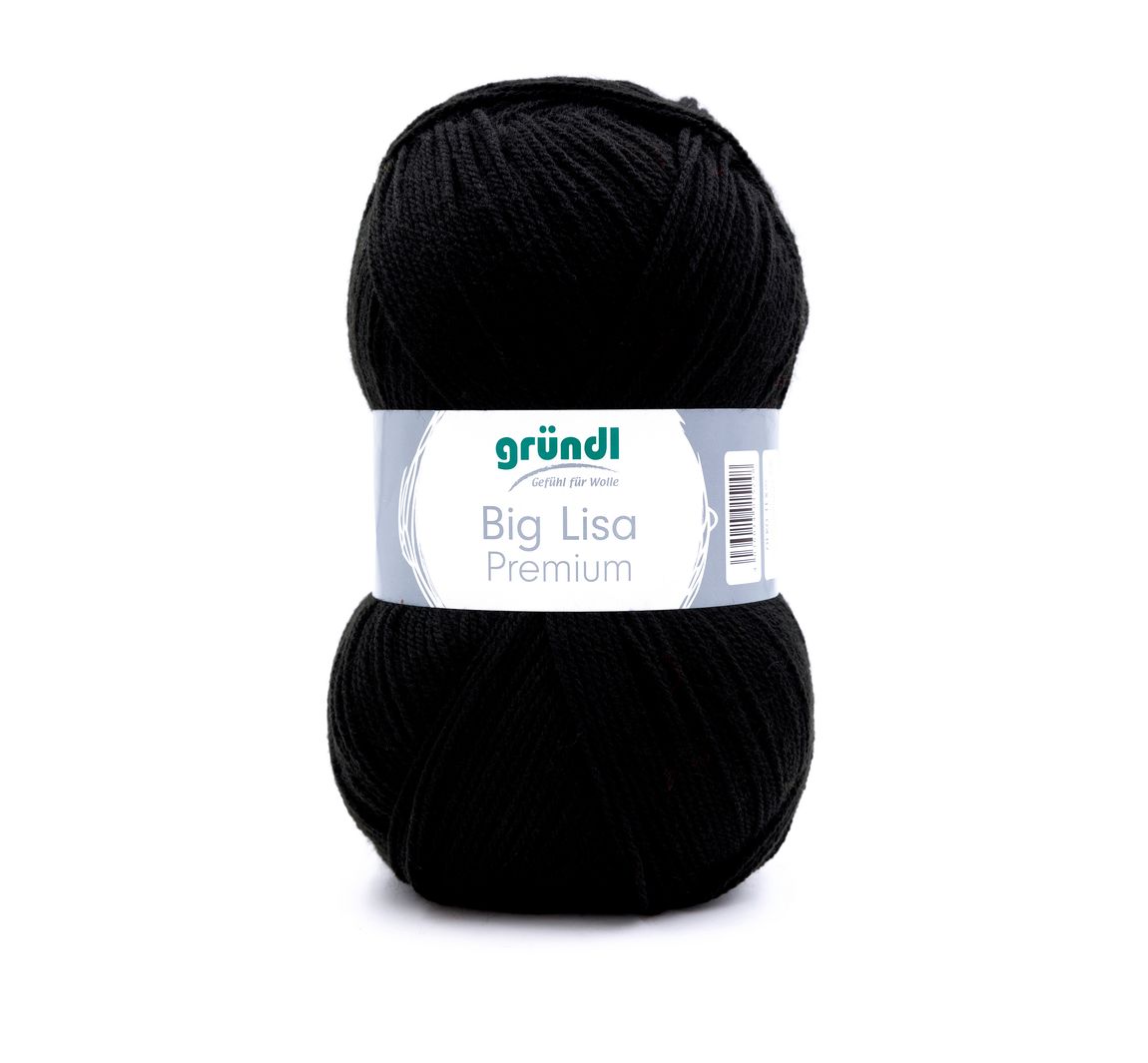 Wolle "Big Lisa" - Schwarz