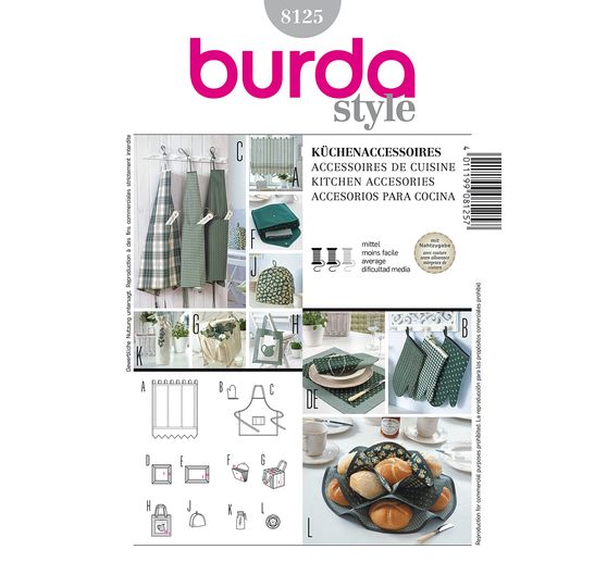 Burda Schnittmuster Küchen-Accessoires Nr. 8125