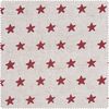 Motiv-Stoff Leinenoptik "Sterne" Rot