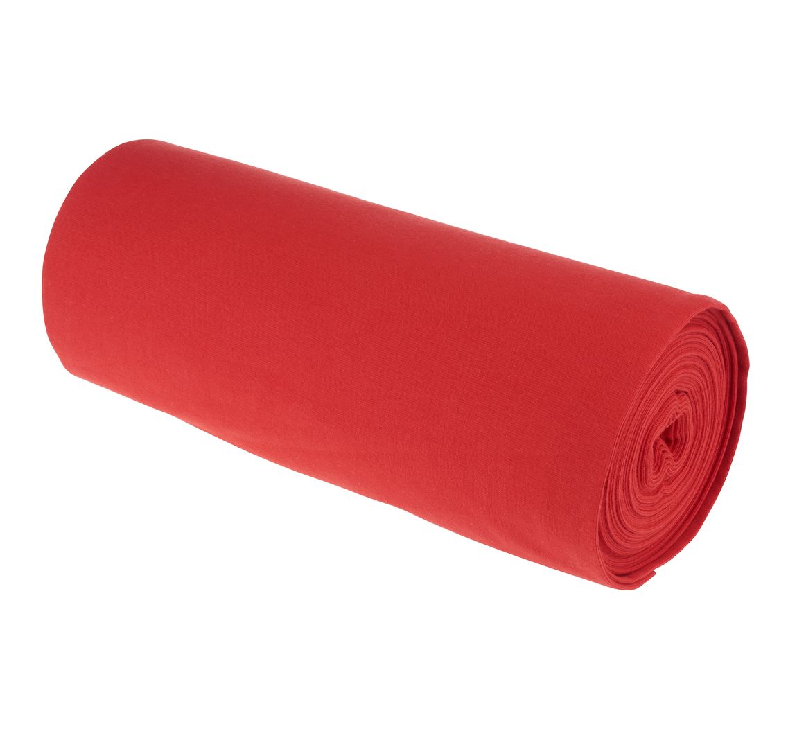 Jersey-Bündchen-Stoff "Uni", - Rot