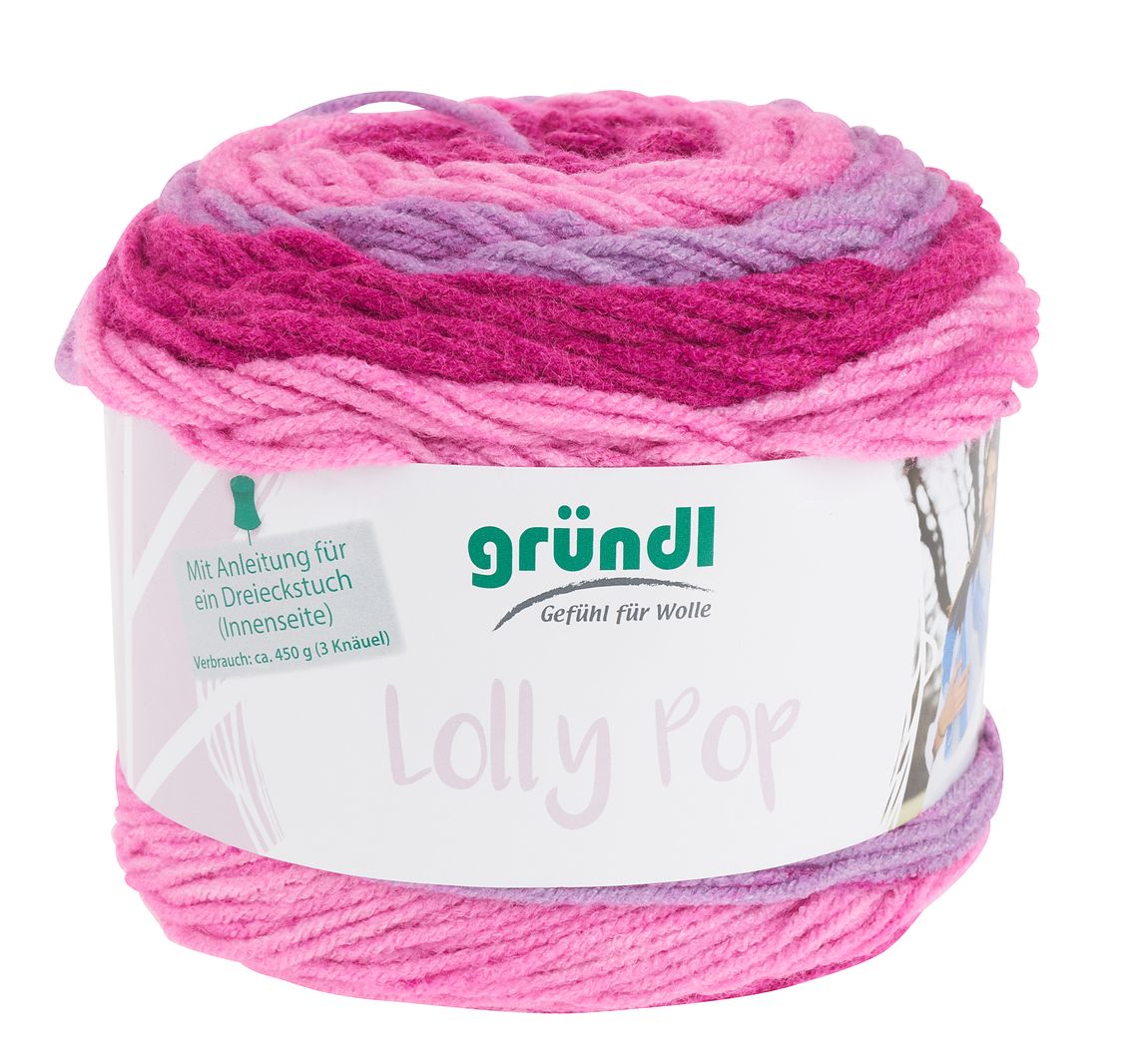 Gründl Wolle "Lolly Pop" - Rasperry Swirl, Farbe 04