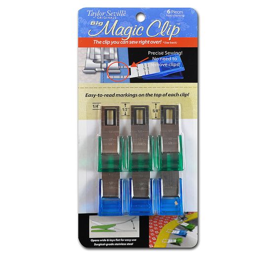 Taylor Seville Stoffklammern Magic Clips, 6 Stück