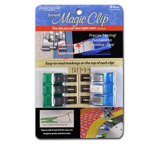Taylor Seville Stoffklammern Magic Clips, 6 Stück