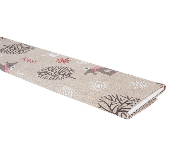 Motiv-Stoff Leinenoptik "Frozen"
