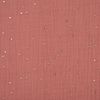 Musselin Baumwoll-Stoff "Goldene Punkte" Marsala