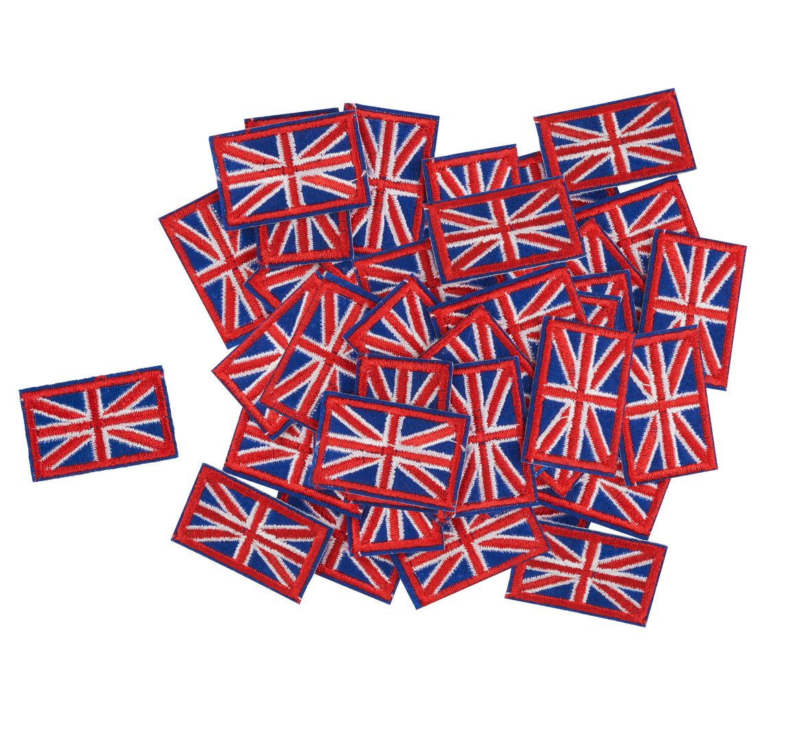 VBS Bügelapplikationen "Union Jack", 50 Stück