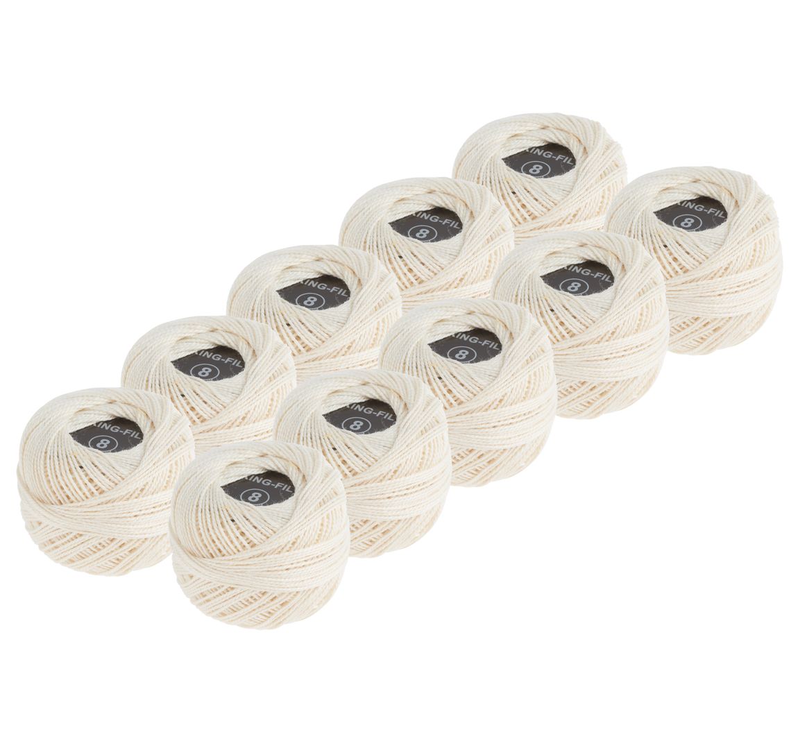 VBS Häkelgarn "Creme", 10 Knäuel à 30 m