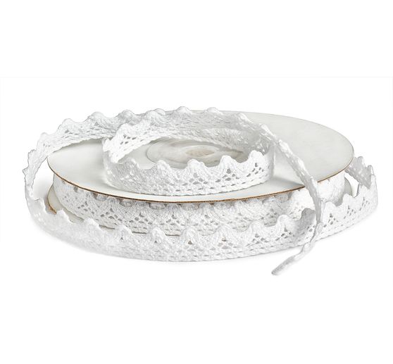 VBS Häkelband "Weiß", 10 mm, 9 m