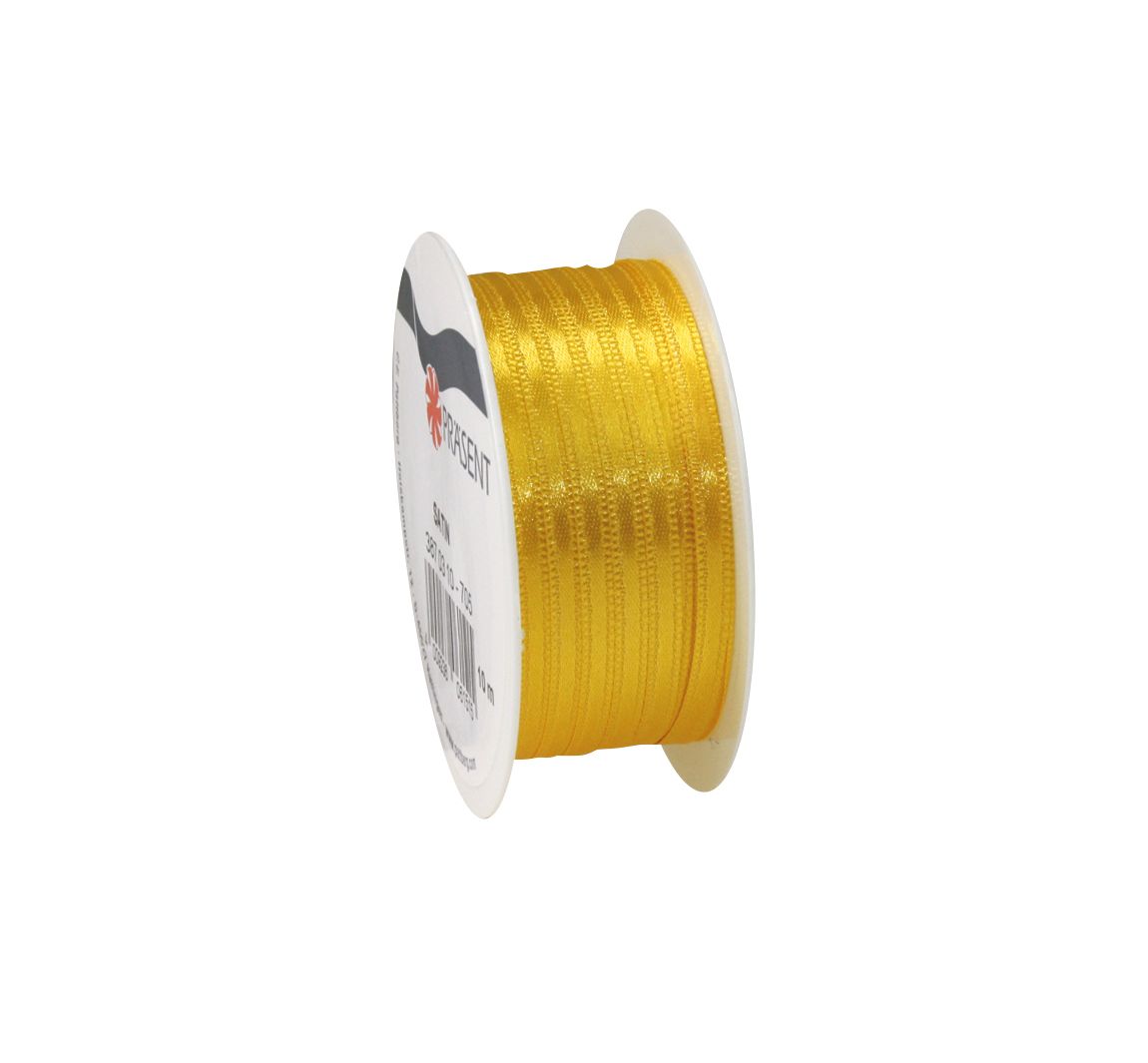 Satinband, 3 mm - Gelb