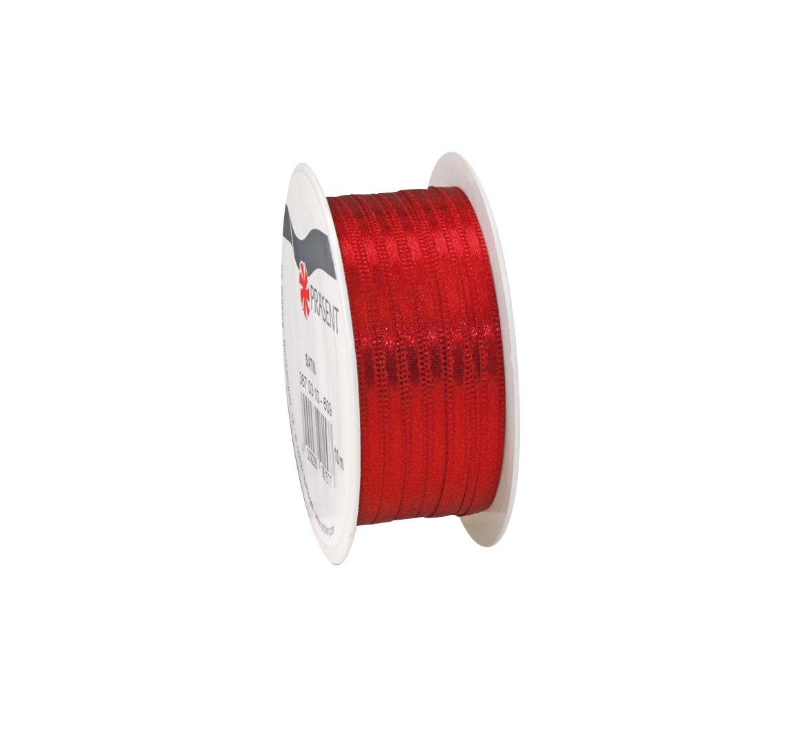 Satinband, 3 mm - Rot