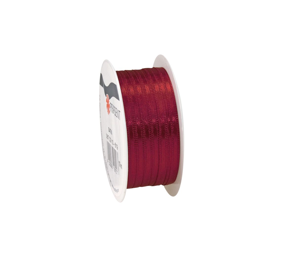 Satinband, 3 mm - Bordeaux