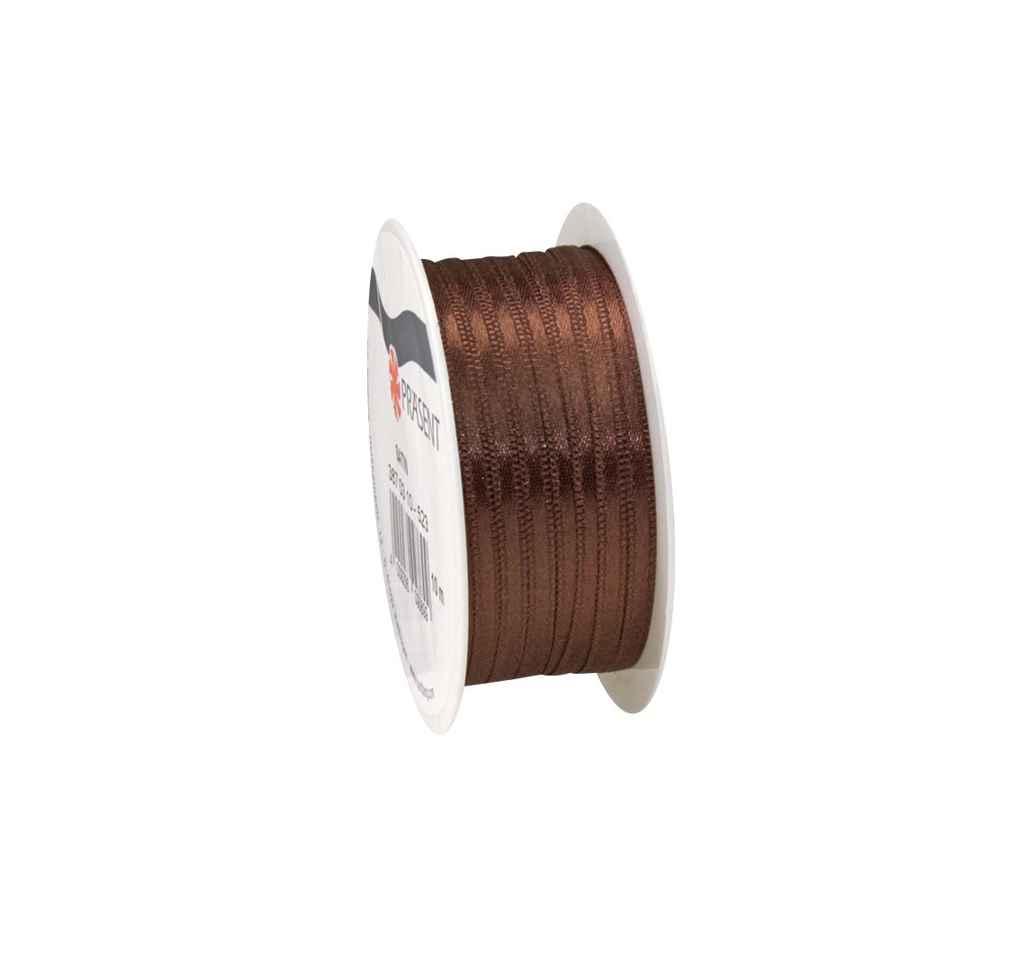 Satinband, 3 mm - Espresso