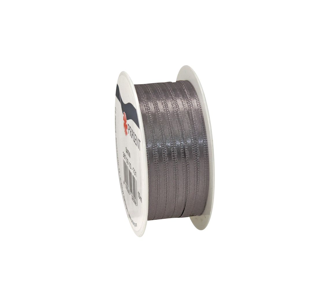 Satinband, 3 mm - Silber