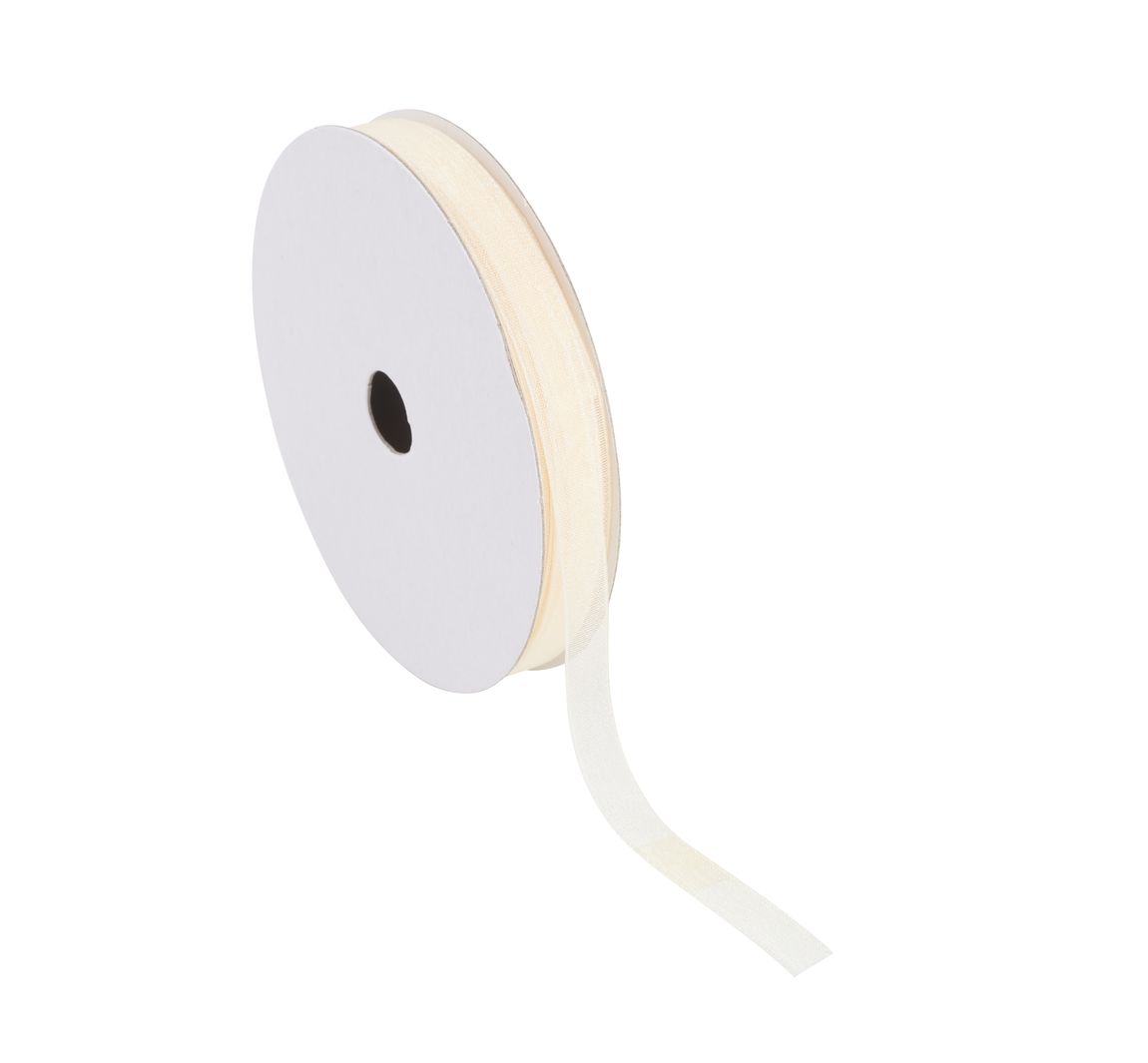 Organzaband, 6 mm - Creme