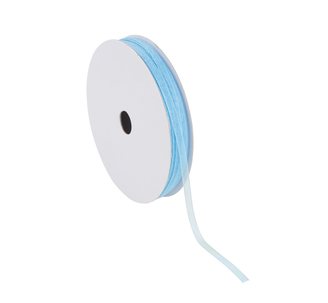 VBS Organzaband, 3 mm - Wasserblau