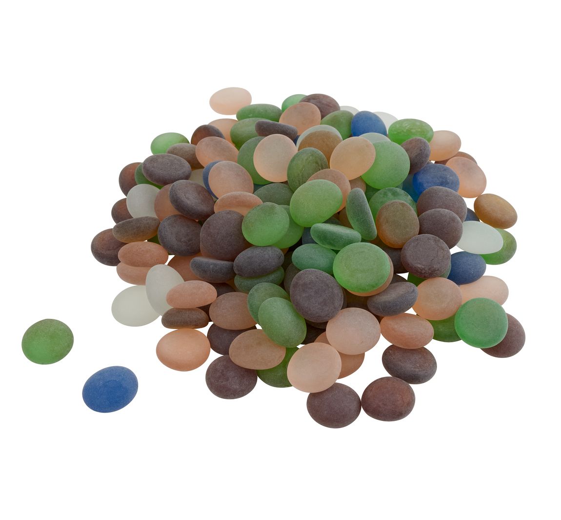VBS Glas-Muggelsteine "Bunt Opak", 1 kg, Ø 1,8 cm