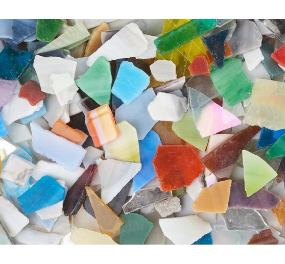 Bruchmosaik aus Glas, 2 kg, Stärke ca. 3 mm