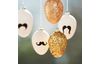 Eggs-Decoration pendant, 12 pieces, Terracotta, white, H 6 cm