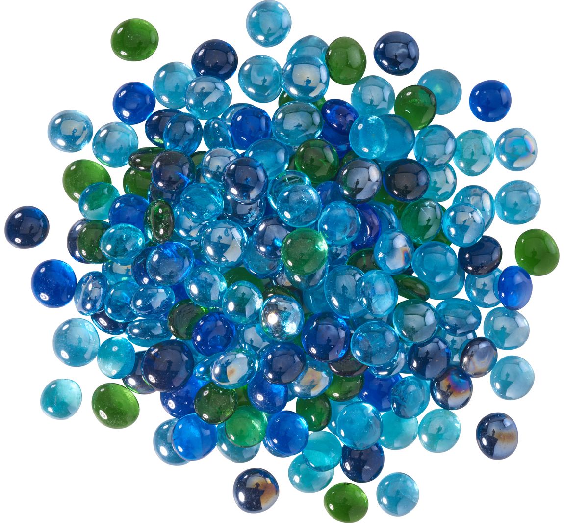 VBS Glas-Muggelsteine "Bunt", 1 kg - Ø 1,8 cm