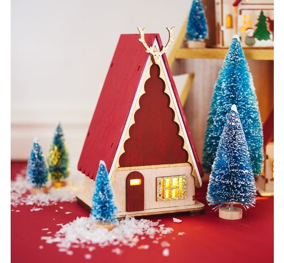 VBS Miniatur Tannenbaum, 16er-Set, beschneit