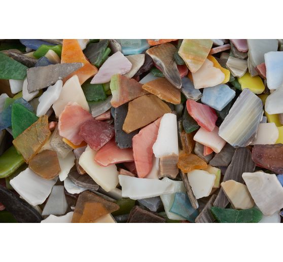 Bruchmosaik aus Glas, 2 kg, Stärke ca. 3 mm