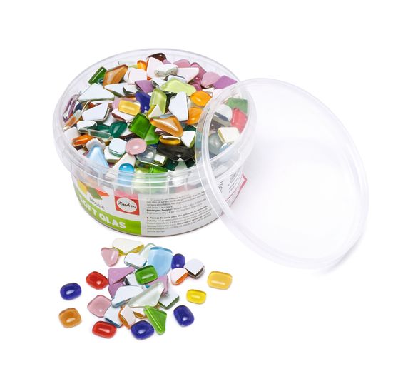 Soft glass broken mosaic "Colourful Mix", 500 g