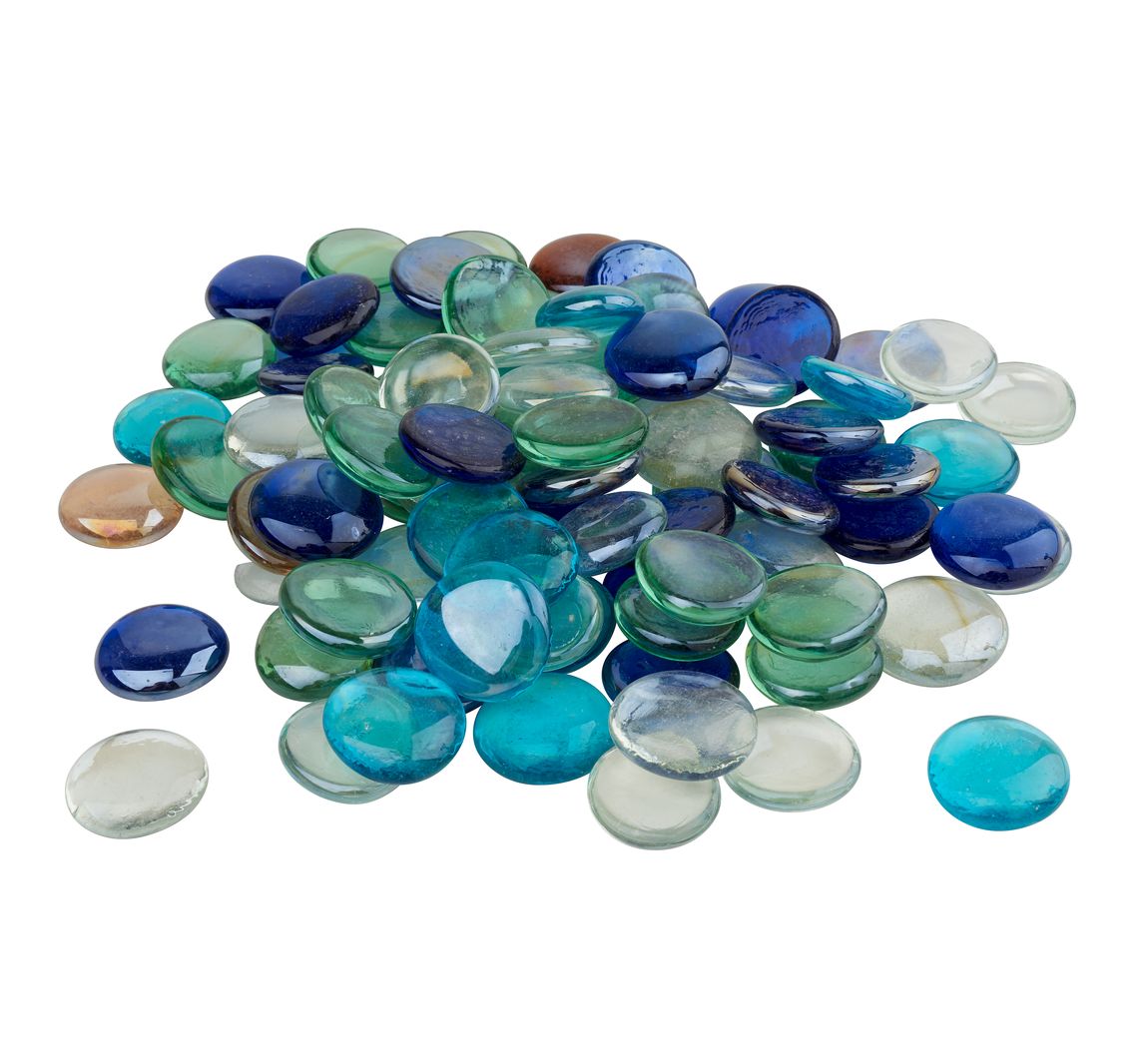 VBS Glas-Muggelsteine "Bunt", 1 kg - Ø 2,8 cm
