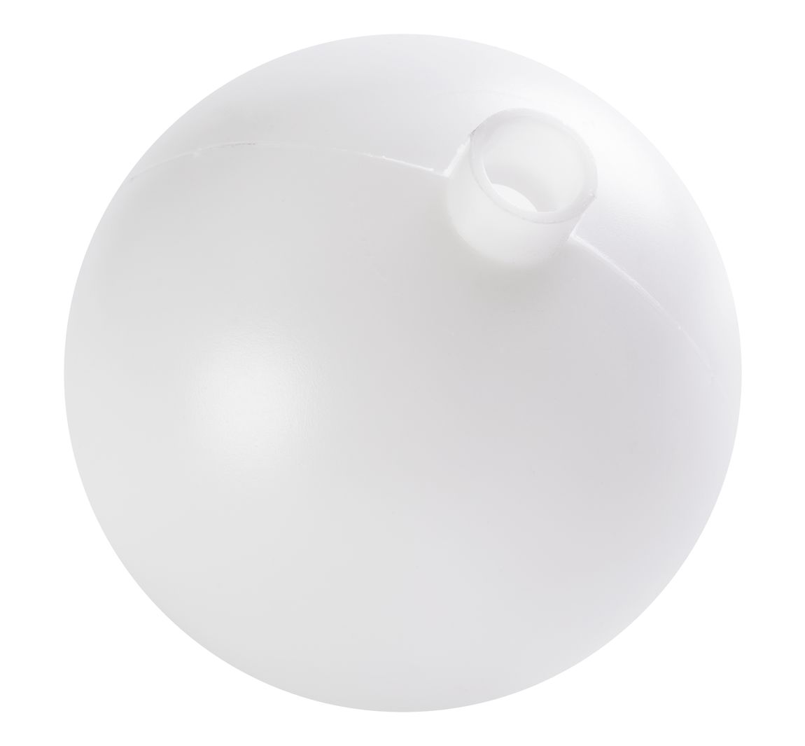 Kunststoff-Kugel mit Stutzen, Weiß - 6 cm