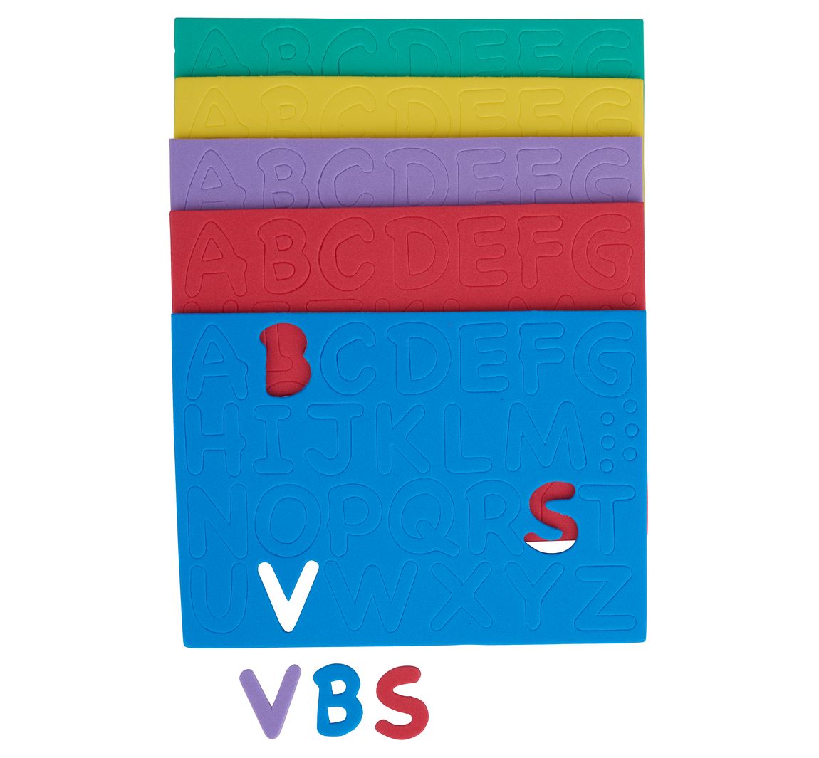 Moosgummi Stanzteile - Buchstaben