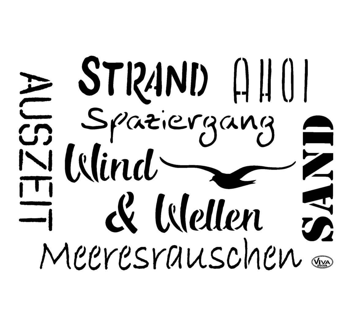 Schablone "Maritime Wörter", DIN A4
