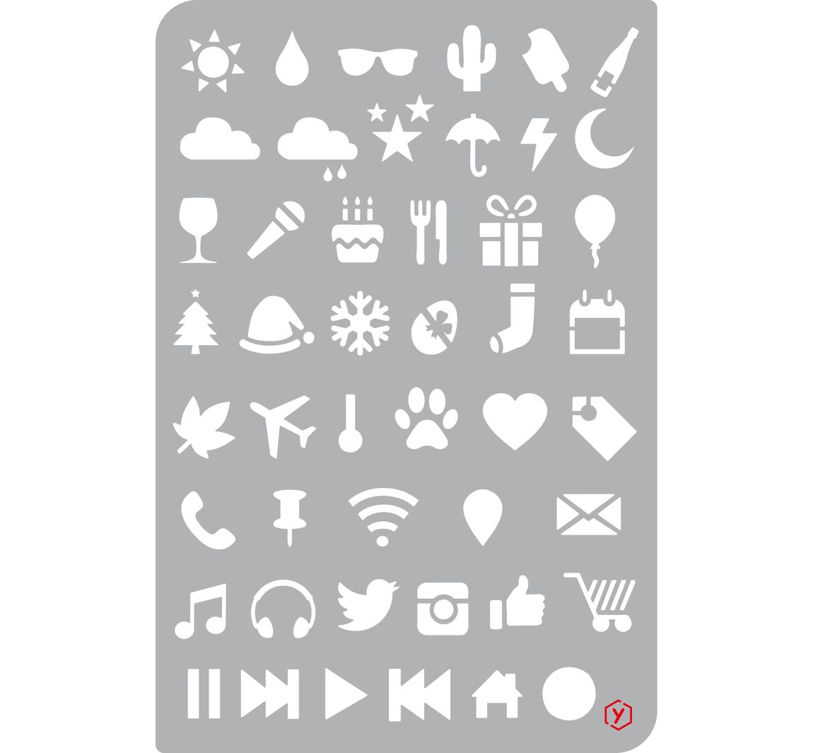 Bullet Journal Schablone "Icons"