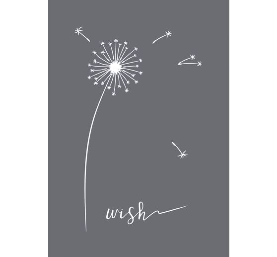 Schablone "Wish" mit Rakel